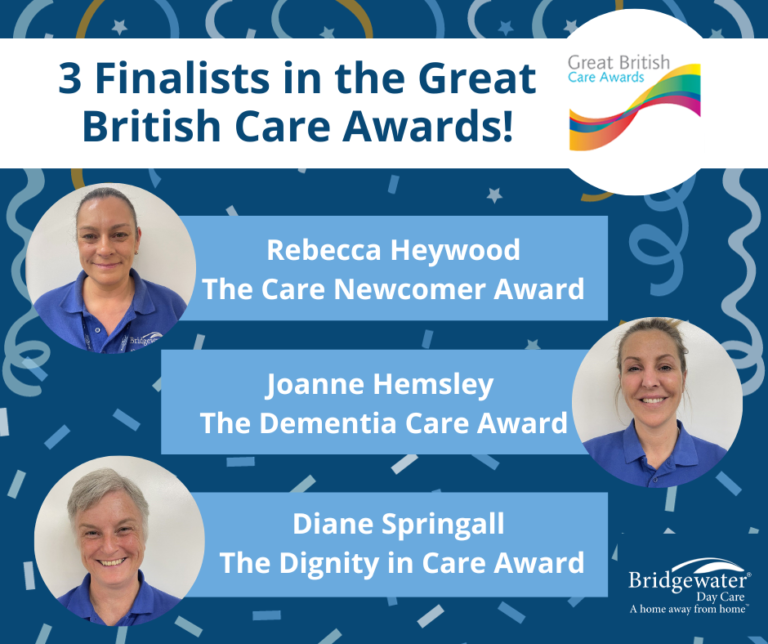 3 Finalists in the Great British Care Awards 2023! - Bridgewater Day Care